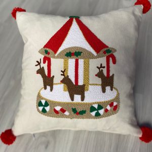 Yılbaşı Love Örme Desenli Modern Yastık